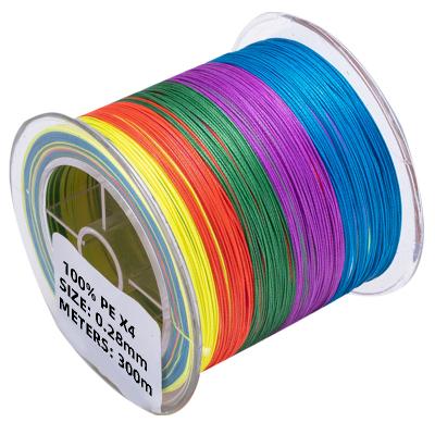 China Factory Direct Supply 4 Strands Braided Fishing Line 300M PE Line Float Cue for sale