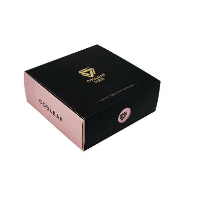 China Hot Stamping Black Logo Packaging Materials Packaging Box Drawer Box Reused Luxury Jewelry Gift Box for sale