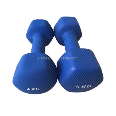 China New Products Popular Import Rubber Covered Vinyl Portable Dumbbell Dumbbell Sets for sale