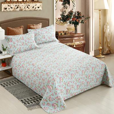 China New Design Nondisposable Imported Bedspreads Floral Printed Bedspread Sets Cotton Bedspreads 3 Piece Queen Flower Bedspread For All Season for sale