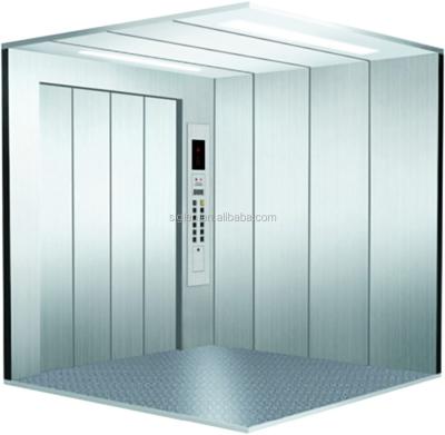 China 1000kg-5000kg goods lifts/complete cargo elevators with stainless steel wall for sale