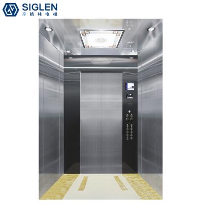 China 800kg Mirror Finish passenger elevator with Stainless Steel Door for sale