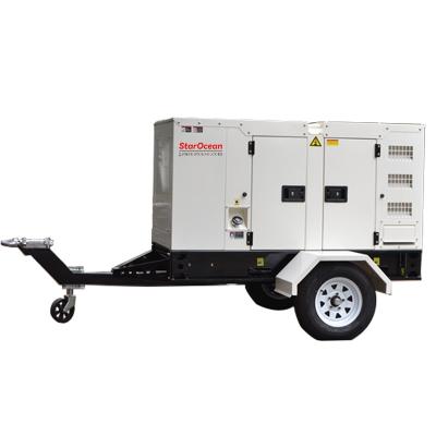 China Portable Trailer Generator 20Kva 22Kw Diesel Generator for sale