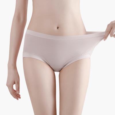 China Girls Underpants Mid Waist Breathable Solid Ladies Summer Antibacterial Briefs Comfortable Modal Slim Modal Panties for sale