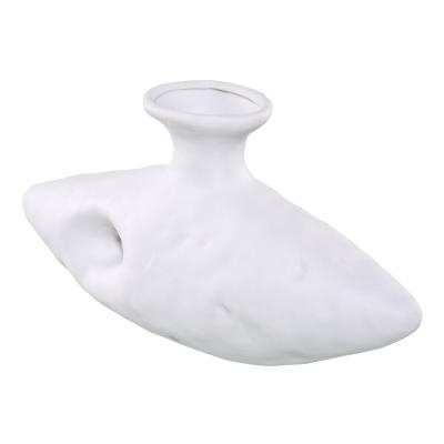 China Nordic minimalist white ceramic vase flower arrangement living room household ornaments for sale