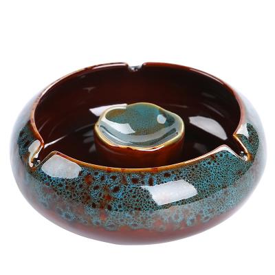 China Creative Artificial Ceramic Oven Baked Personalized Ashtray Retro Household Ashtray Ashtray for sale