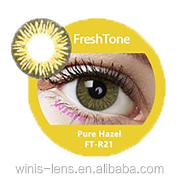 China Freshtone 14.5mm Soft Novel Beautiful Tri Tone Attractive Korean Cosmetic Contact Lens At Low Prices FTCL for sale