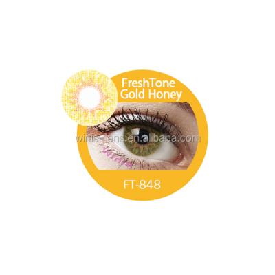 China Wholesale Customized FreshTone Gold Extra Honey Luxury Decorative Contact Lens from South Korea FTCL for sale