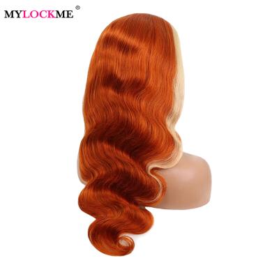 China Body Wave/Straight/Kinkycurly/Loose Wave Brazilian Hair Wholesale 30 Inch Ginger Body Wave HD Lace Front Wig 13x4 Hd 613 Blonde Cuticle Lined Hair Wig Vendors for sale