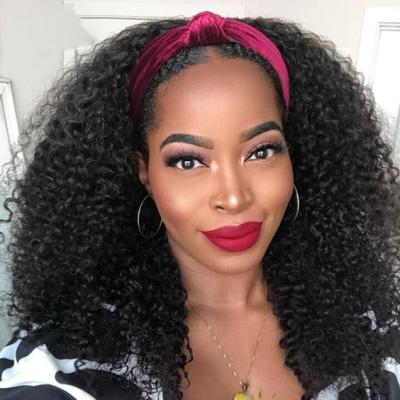 China Body Wave/Straight/Kinkycurly/Loose Wave Glueless Cuticle Aligned 150% Density Deep Wave 28 Inch Hair Brazilian Straight Headband Wig For Black Women for sale