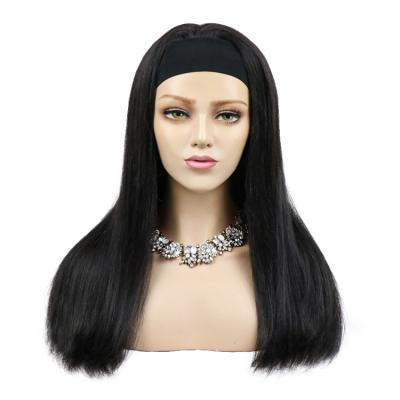 China Body Wave/Straight/Kinkycurly/Loose Wave 12A Brazilian Remy Straight Headband Human Hair Wig Glueless None Lace Front Human Hair Wigs For African Women for sale