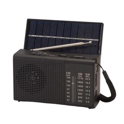 China PORTABLE Wireless Cheap Outdoor Solar Powered Portable Radio HS-2918 Mini AM FM Radio Built-in Speaker Receiver for sale