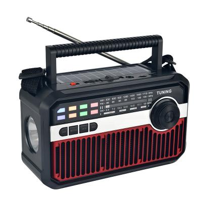 China With EE-12 Transformer HS-2624 New Version Portable Outdoor Backup AM Fm 3 Band Solar Powered Radio With Disco Light for sale