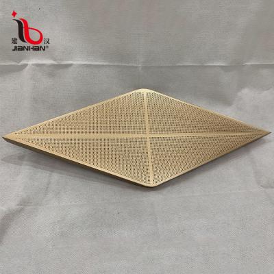 China Modern Facade Aluminum Perforated Panel Rhombus Curtain Wall Exterior Building Panel for sale