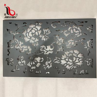 China Modern Breathable Perforated Exterior Decoration Etched Panel Black Aluminum Screen Walls Building Facade for sale