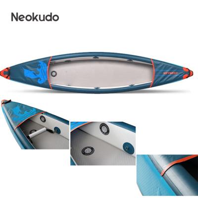 China 2022 Manufacture 2022 Durable High Quality Drop Stitch Inflatable Fishing Kayak 1 Person Customized Design Fishing Inflatable Kayak for sale