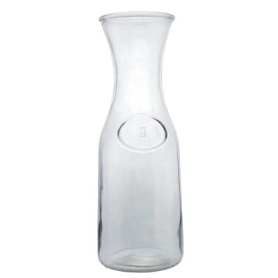 China Sustainable High Quality Narrow Band Glass Water Juice Jar Large Capacity For Home Restaurants for sale