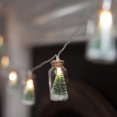 China Other High Quality Warm Christmas Tree Bottle Pattern String Lights For Holiday Indoor Outdoor for sale