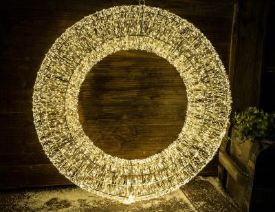 China Wholesale Beautiful 45Cm Ring Shape Warm White Indoor String Lights For Holiday Decoration for sale