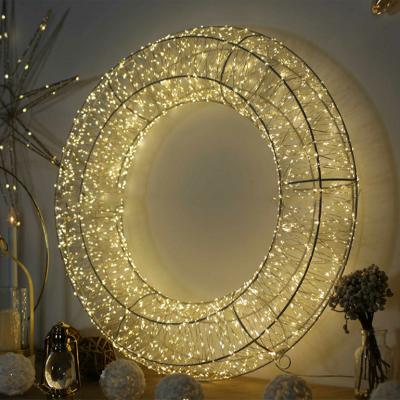 China Beautiful Best Selling 45Cm Ring Shape Warm White Waterproof String Lights For Party for sale