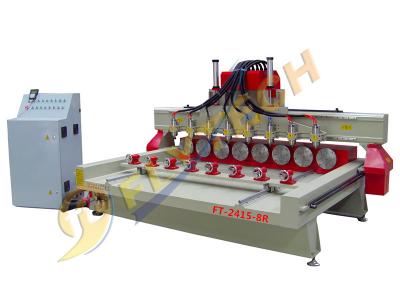 China Cylinder engraving machine 4 axis woodworking cnc router with multihead and rotary axis for sale