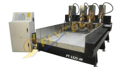 China 1325-4 4 axis stone CNC Router  machine with four independent head 4 rotary axis for sale