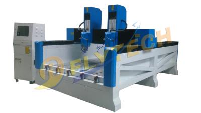 China Heavy duty 1625 double head tombstone engraving machine  cnc router with rotary axis for sale