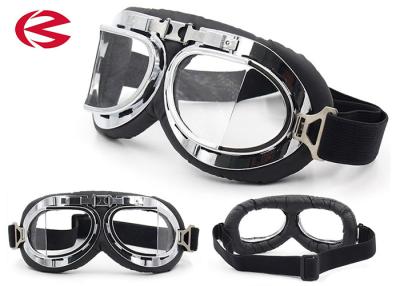 China Steampunk Prescription Motorcycle Sunglasses / Glasses For Night Riding Foam Padding for sale