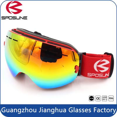 China Fashionable REVO Lenses Polarized Ski Goggles With Nose Guard / Custom Logo UV400 for sale