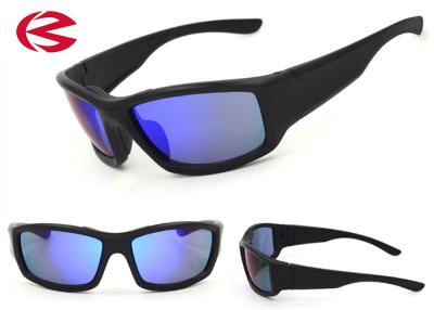 China Custom Logo Wraparound Black Frame Sports Sunglasses Outdoor UV400 With Your Logo en venta