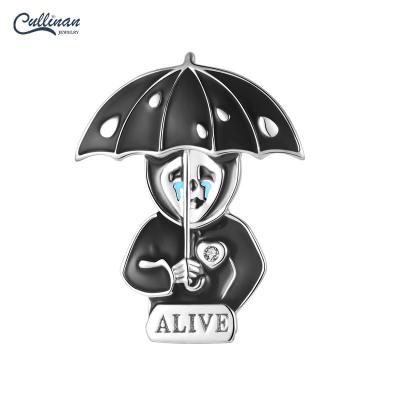 China Wholesale Customized Wholesale Silver Brooch Halloween Enamel Ghost Brooches Personalized Jewelry Women Designer High Quality for sale