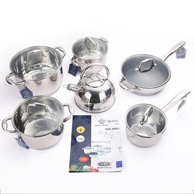 China Sustainable Cookware Set Non-Stick Cookware Sets Kitchen Cares Stainless Steel Cookware Set Cooking for sale