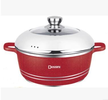 China Sustainable Dessini Die Casting Non Stick Cookware 40cm Soup Pot for sale