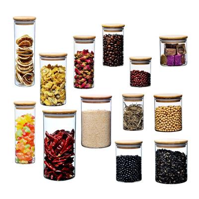 China Eco Friendly Sustainable Storage Tanks Borosilicate Glass Jar Sealed Storage Bottles Food Jars With Lid for sale