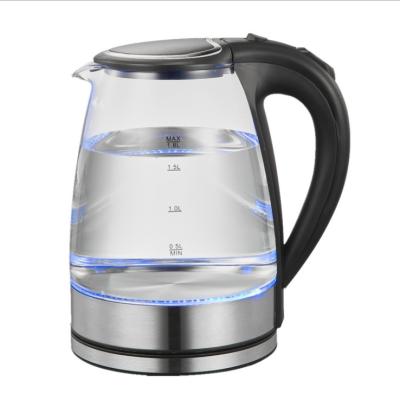 China Electric Kettle Household Glass Electric Kettle With Blue LED Light Water Heater Electric Kettle Glass for sale