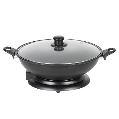 China XH-34C Household Non-stick Electric Multi Cooker Aluminum Electric Skillet With Bakelite Handles Department Electric Pot for sale