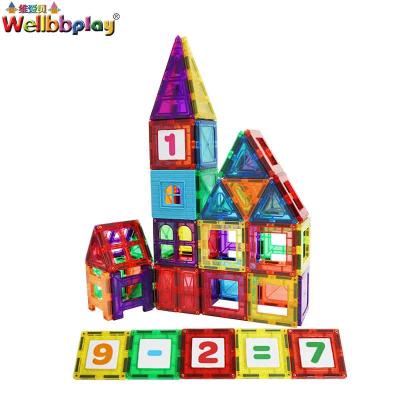 China Building Toy 76Pieces New Products Magnetic Building Tiles Car Set Toys For Children for sale