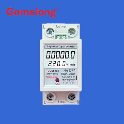 China DDS5558 2P  Digital Energy Meter single phase digital volt amp meter rs485 with backlight KWH,V,A,PF zu verkaufen