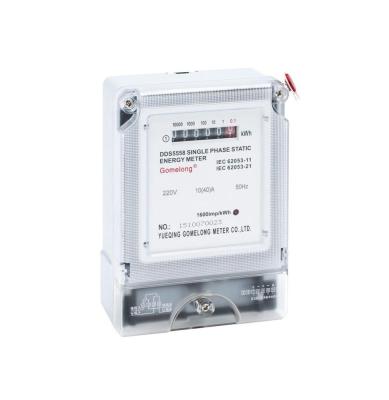 China 2021 Gomelong hot sale cheap price single phase types of electricity meter zu verkaufen