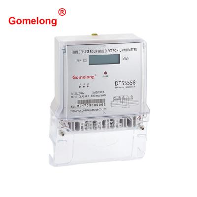 China DTS558 1.5 Gomelong Digital Energy Meter  (6)A LCD display Three Phase Digital Kwh Meter with CT zu verkaufen