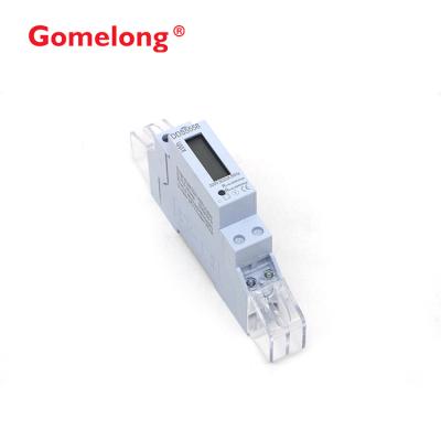 China CE Standard 1pole width mini din rail kwh energy meter with super capacitor for sale