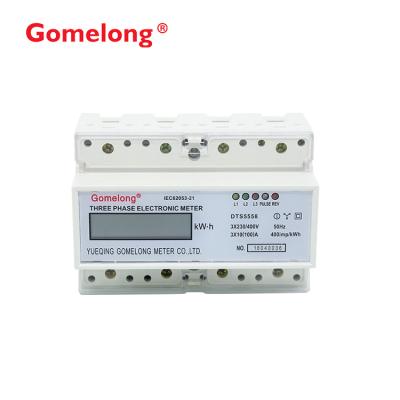 중국 DTS5558 Din Rail Energy Meter 3 phase 4 wire 35mm standard din rail mount hour meter 판매용