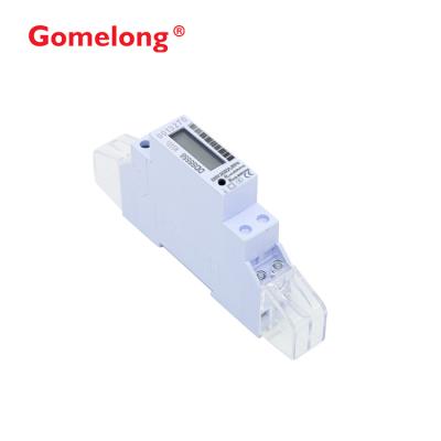 China CE Standard 1pole width mini din rail kwh energy meter with super capacitor for sale