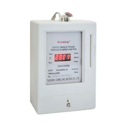 China DDSY5558 Single Phase Digital Tube Display Electronic Prepayment Active Energy Meter zu verkaufen