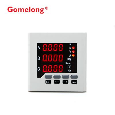 중국 Gomelong Volt Meters OML67 LED Display Permanent three phase four wire digital electronic panel meter with rs485 판매용