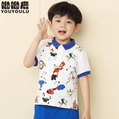 China Breathable Baby Boy T Shirts For Kids Boys Polo Neck Kid Boys Polo Shirt 100% Cotton T-shirt for sale