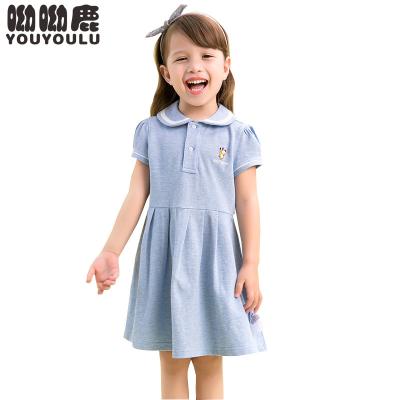 China Princess 2021 Breathable Baby Toddler Girls Cute Polo Daily Uniform Style Stretch Casual Dress for sale