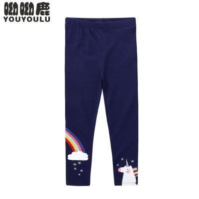 China Customized anti-pilling children's printed leggings, cotton outer wear pants, girls' leggings for sale