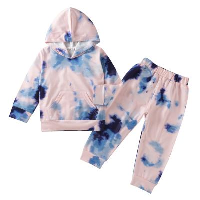 China Chinese style winter children's clothing sets girl pure cotton material autumnprinted two-piece hooded top pants for sale