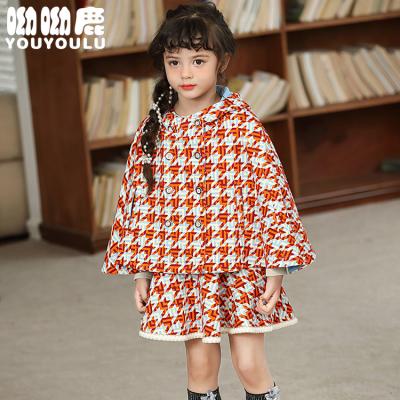 China Youyoulu 2-7T Breathable Baby Princess Dress Knitted Hounds .tooth clothes 2 pieces coat dress dress for sale